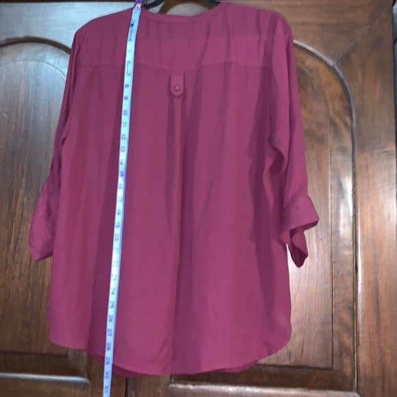 Like New! Torrid burgundy tunic, 3/4 sleeves - Picture 5 of 5